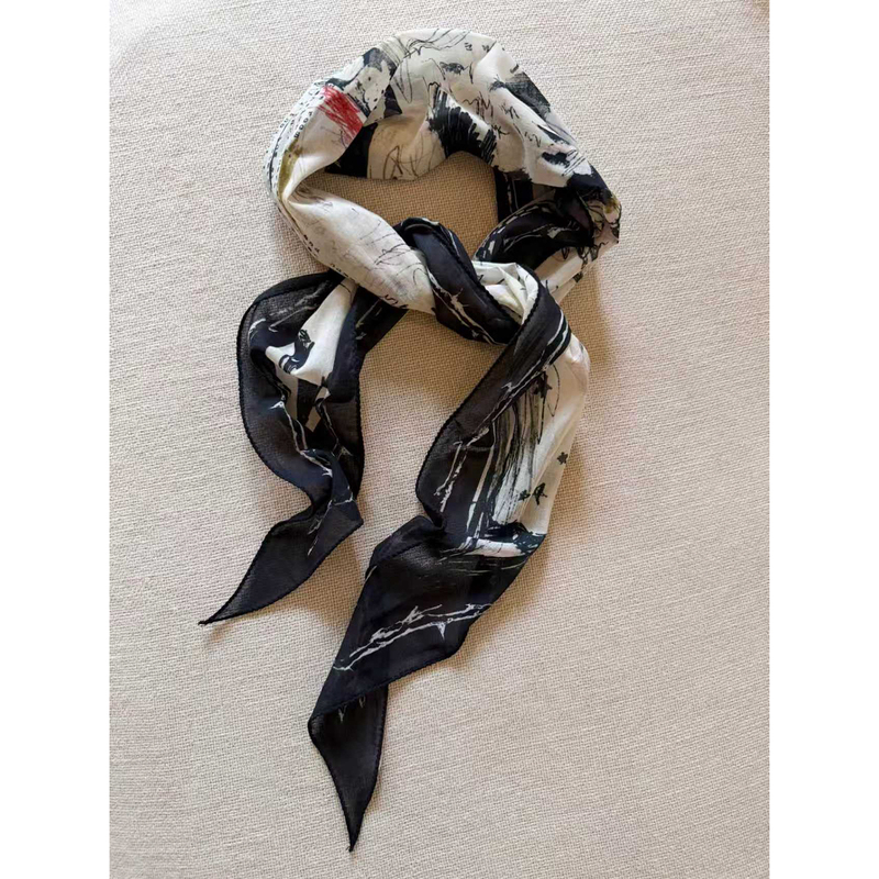 Minuit 2026 S/S Japanese Imported Fabric 100% Cotton Yarn Cotton Printed Scarf