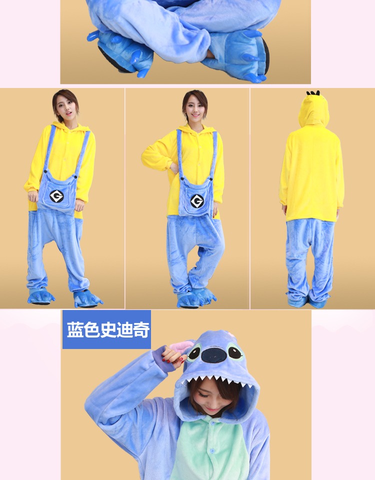 Căn hộ tình yêu mùa đông với bộ phim hoạt hình khủng long động vật flannel kết hợp đồ ngủ nam nữ bộ đồ thể thao nam