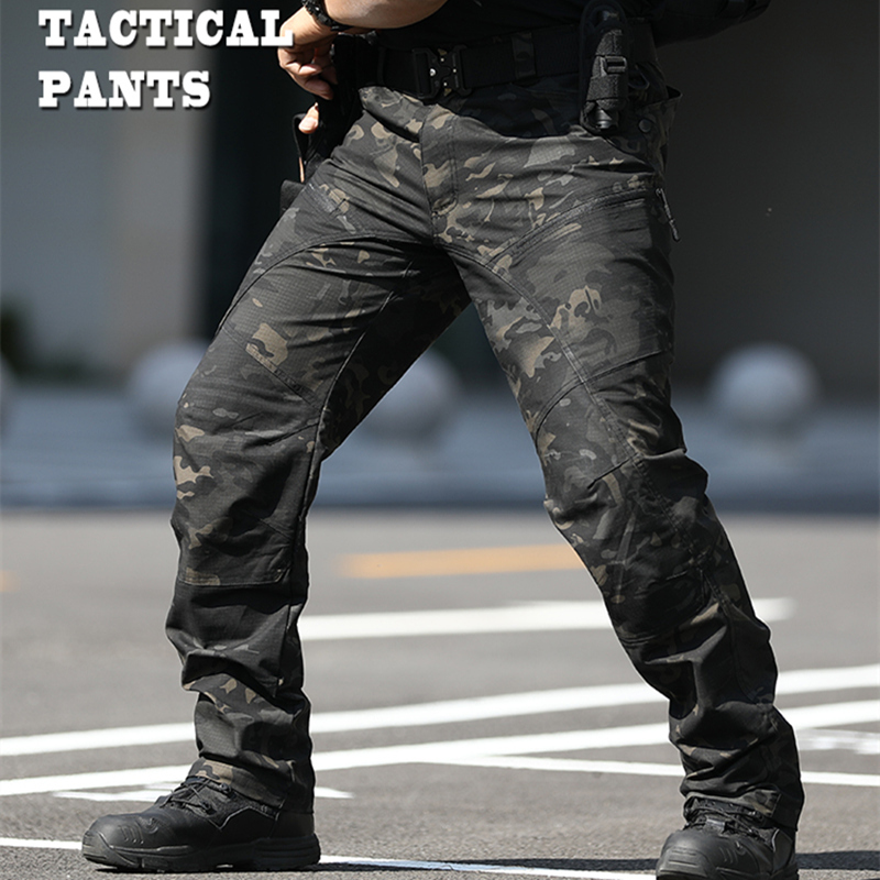 Archon Camouflage Tactical Pants for Men, Loose Fit, Spring and Summer, Military Enthusiasts, Outdoor Special Forces, Multi-Pocket, Stretch Hiking Pants, Cargo Pants