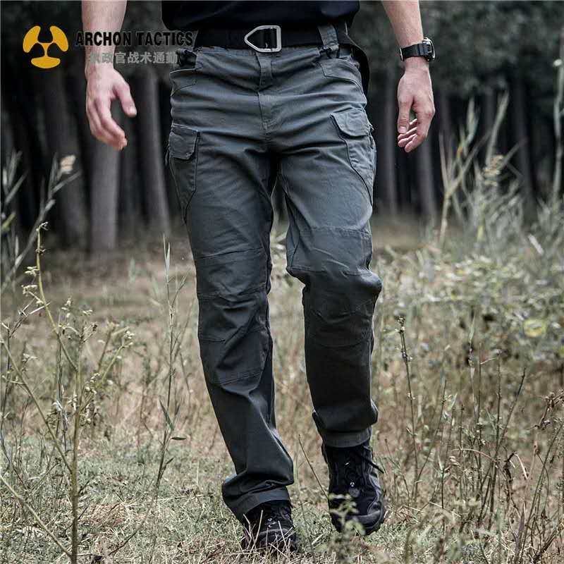Spring Summer IX7 Special Soldiers Elastic Tactical Loose Pants Men's Body Outdoor Multi-Pocket Abrasion Resistant Tooling For Training Long Pants