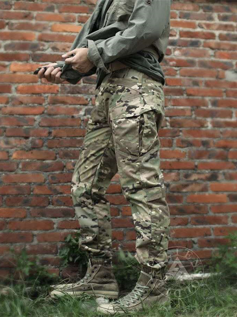 Spring and summer instructor tactical pants men slim waterproof wearable breathable CP camouflage pants outdoor multi-pocket workwear training pants