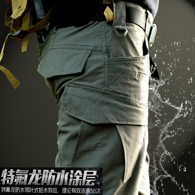 The Ruling Officer Spring Summer Tactical Long Pants Men's Elastic Outdoor Work Pants Military Fans Special Soldiers Waterproof Straight Barrel For Training Pants