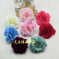 DIY emulation flannel rose hemming floral head flower head decorated with chest floral bouquet Rose wedding arrangement 8CM