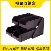 Coffee shop storage box Milk tea shop bar tea bag sugar bag placement rack milk ball stirring stick cooking box Straw box