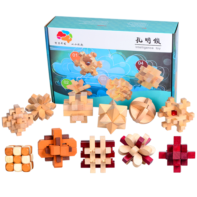 Kong Mingsuo Children's Early Education Puzzle Development Brain Power Unlock Six Sets Adult Student Toys 10-12 Years Old