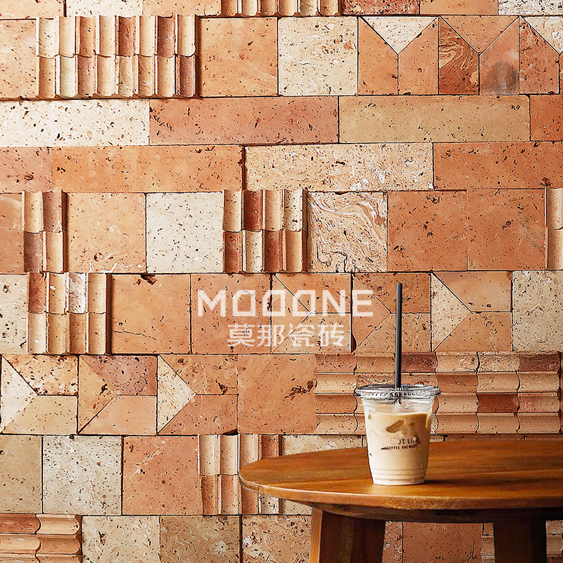 Chinese Wabi-Sabi Style Handmade Brick Coffee Shop Restaurant Old Red Brick Background Wall Brick Clothing Store Clubhouse Clay Wall Brick