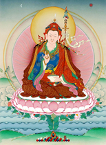 Decorative portrait of Lotus and Peanut Buddha Padmasambhava protector thangka and meditation image customizable hanging photo paper and plastic seal