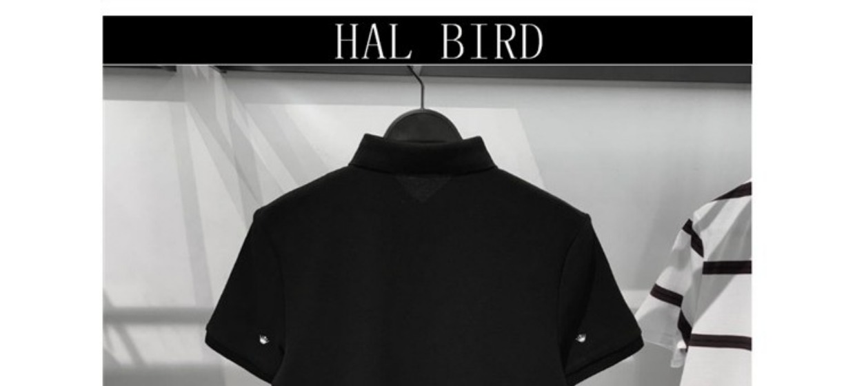 HAL BIRD nam chính PEACE trai POLO áo ve áo đen T áo thun tay ngắn thủy triều B2DB82364 áo polo đỏ