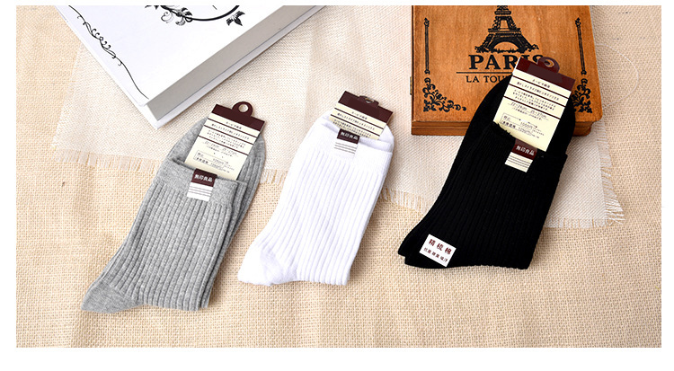 Vớ cotton nam mùa thu và mùa đông vớ cao eo cao giúp thể thao khử mùi vớ nam mùa đông cotton cotton Nhật Bản vớ cao
