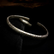 Original 999 Silver Hand Personality Simple Simple Texture Mechanism Bracelet Ring Mox