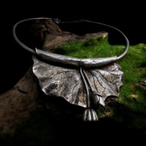 Original Ophan 999 Pure Silver Hand Lotus Traditional Features Ancient Fair Collar Mox