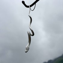 Original 999 pure silver hand - made personality snake earrings silver snake silver silver silver silver