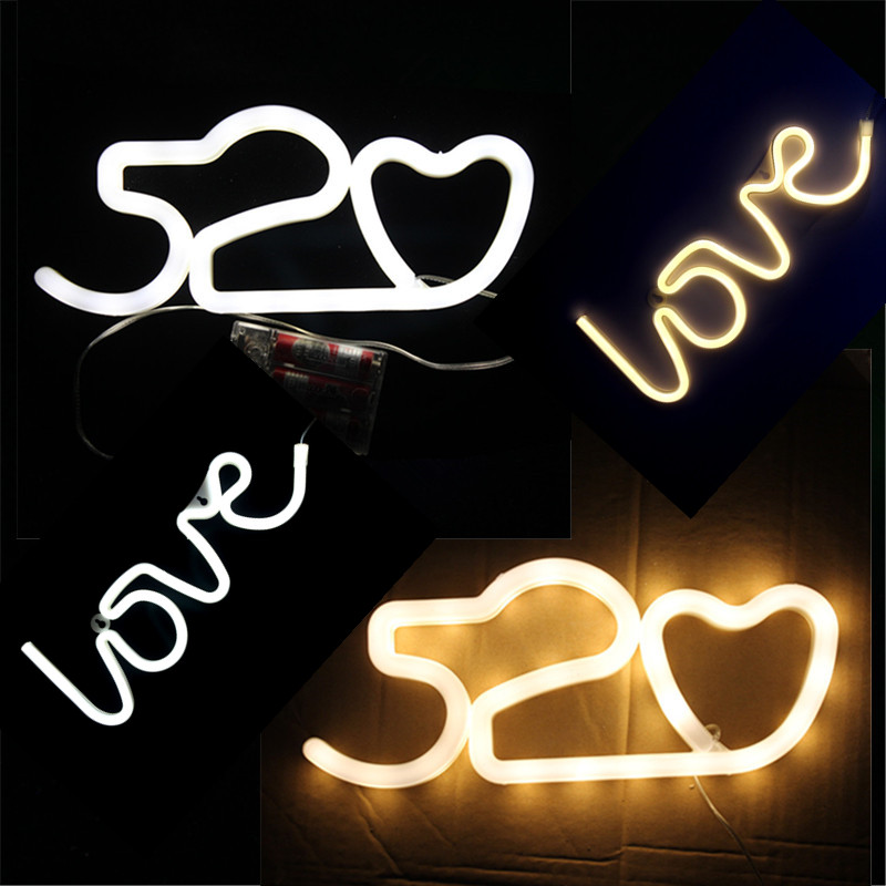 Confession lamp led love copper wire 520 string lantern bouquet gift box romantic decoration small lantern flower packaging materials