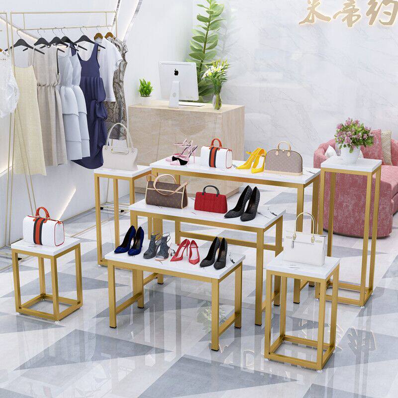 Florist 7 pieces of flower shelf High and low table flowers Cosmetics Dress Shoes Cap Middle Island Multilayer Stand Water Table Exhibition Table