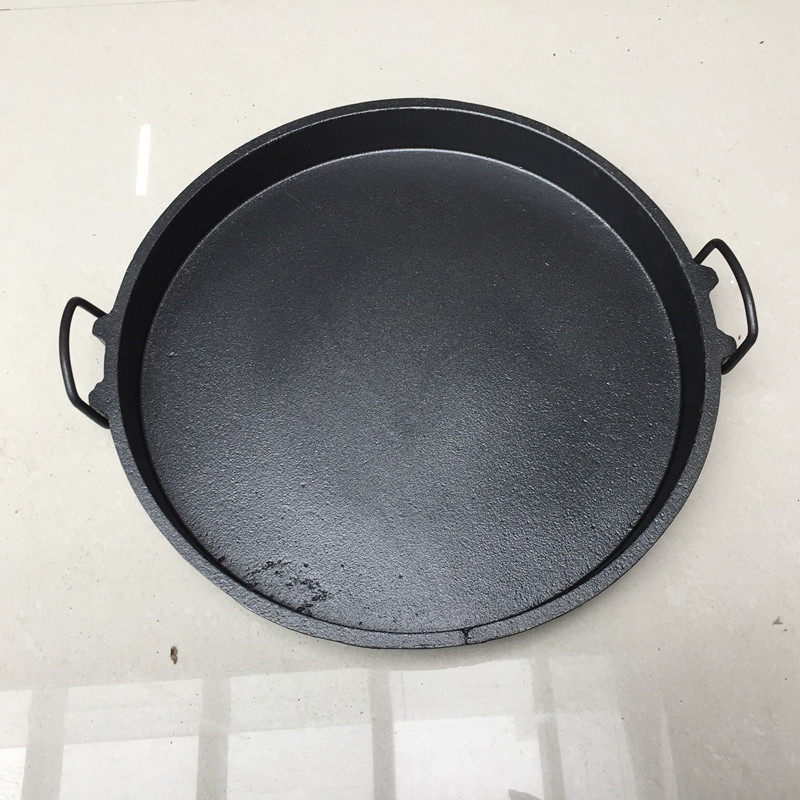 Frying pan cast iron flat pan thickened pan pancake pancake pan induction cooker gas universal