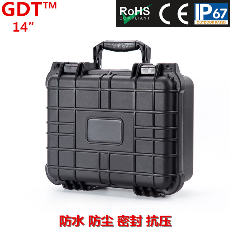 GDT safety box Waterproof sealed portable prop box 14 inch hardware toolbox pressure-resistant plastic three-proof box