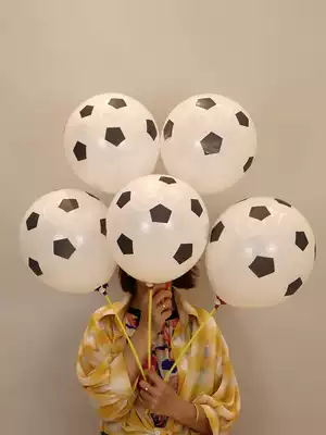 Football latex balloon kindergarten theme bar to promote children's toys offline party activities push small gifts
