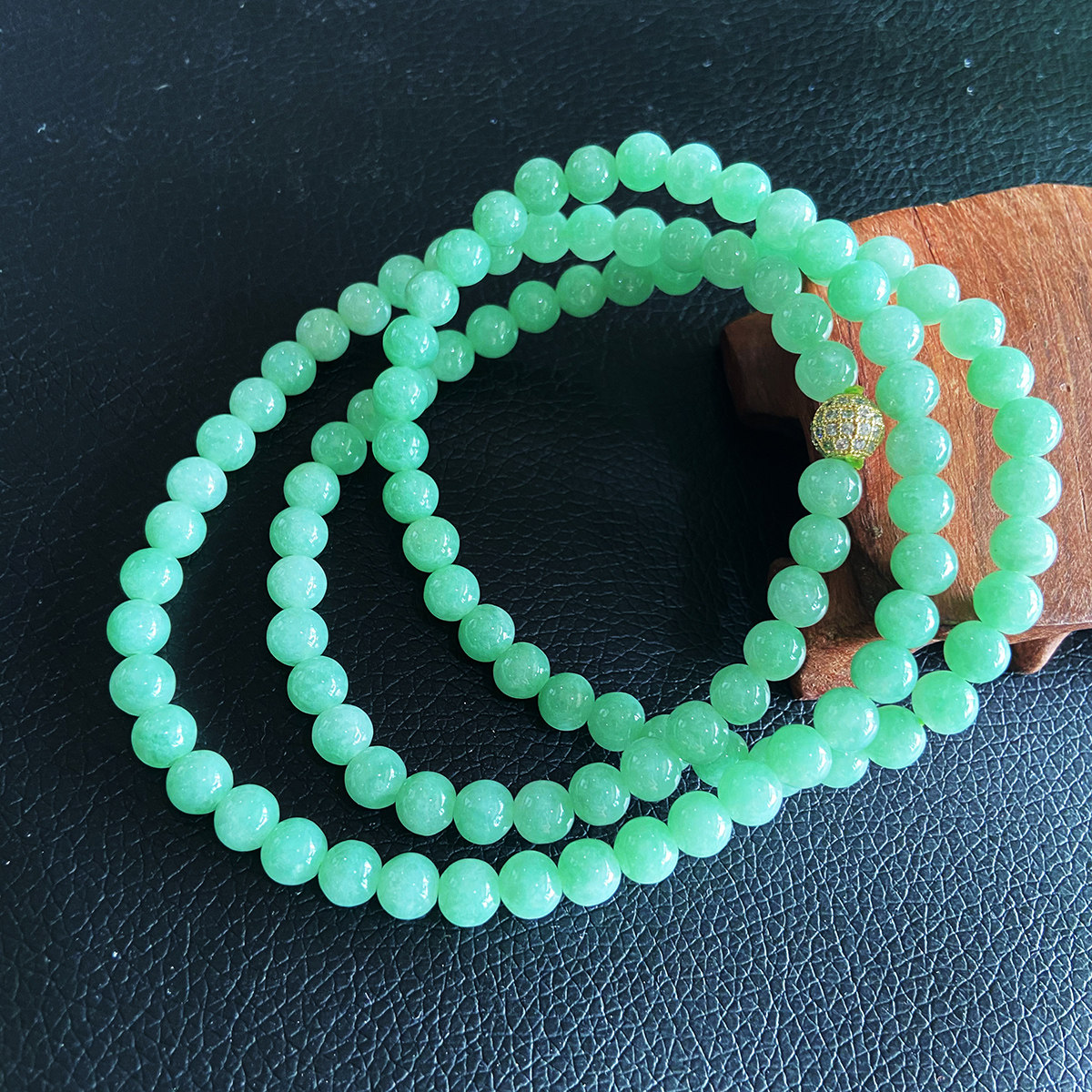 Good Faith Emerald Natural Emerald A Cargo Full Green Bean Color Round Pearl Jade Beads Necklace Yoka 7 Emerald Beads