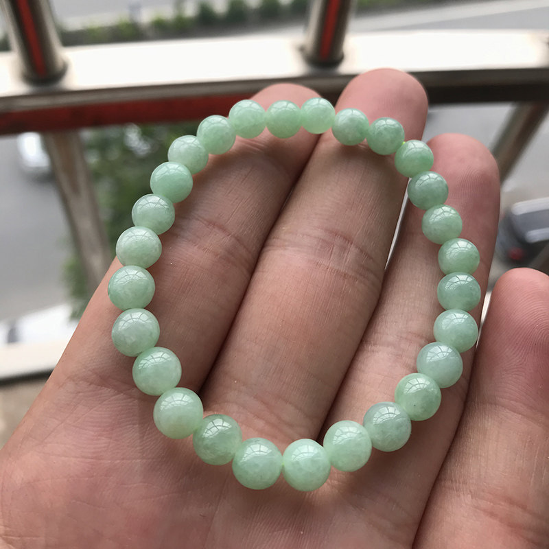 Good Faith Emerald Natural Emerald Hand Strings Jade Beads A Goods Glutinous and Jade Beads small hands Beads Bracelet for men and women