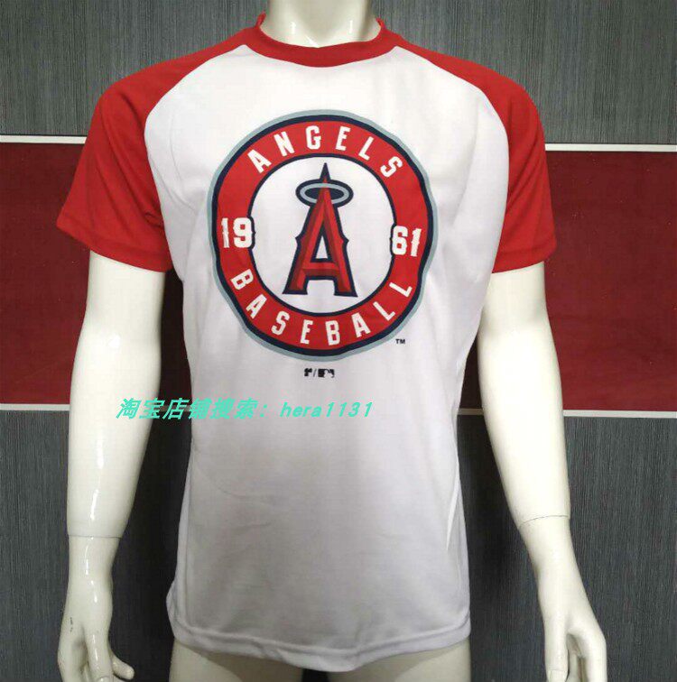 MLB Major League Baseball Angels Angeles Short - sleeved T - shirt half - sleeved men and women couples quick - dry sport