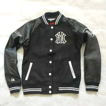 mlb Yankees 21 Fall Winter NYS couple baseball suit pu woolen short jacket classic embroidered jacket