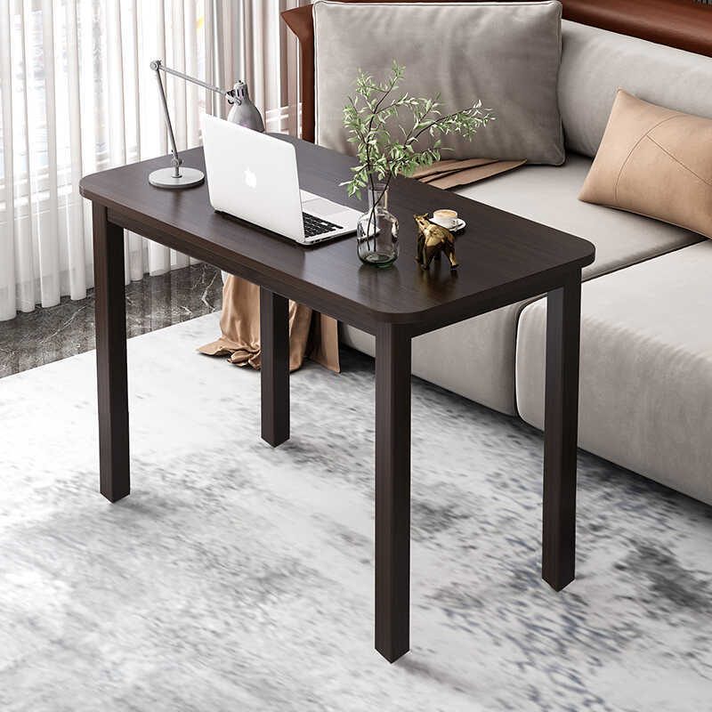 Black Walnut Color Computer Desk for Home Study and Writing, Non-Solid Wood Bedroom Simple Office Small Rectangular Table