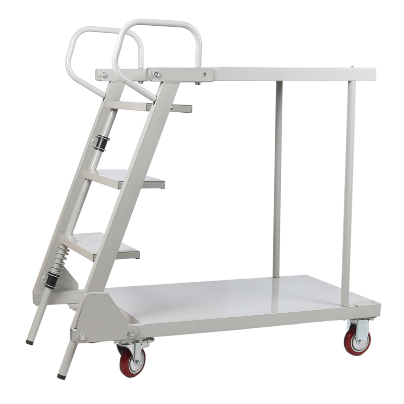 Liyu supermarket foldable climbing car mobile platform pick-up elevator metal high-quality hand push ladder adult super recommended