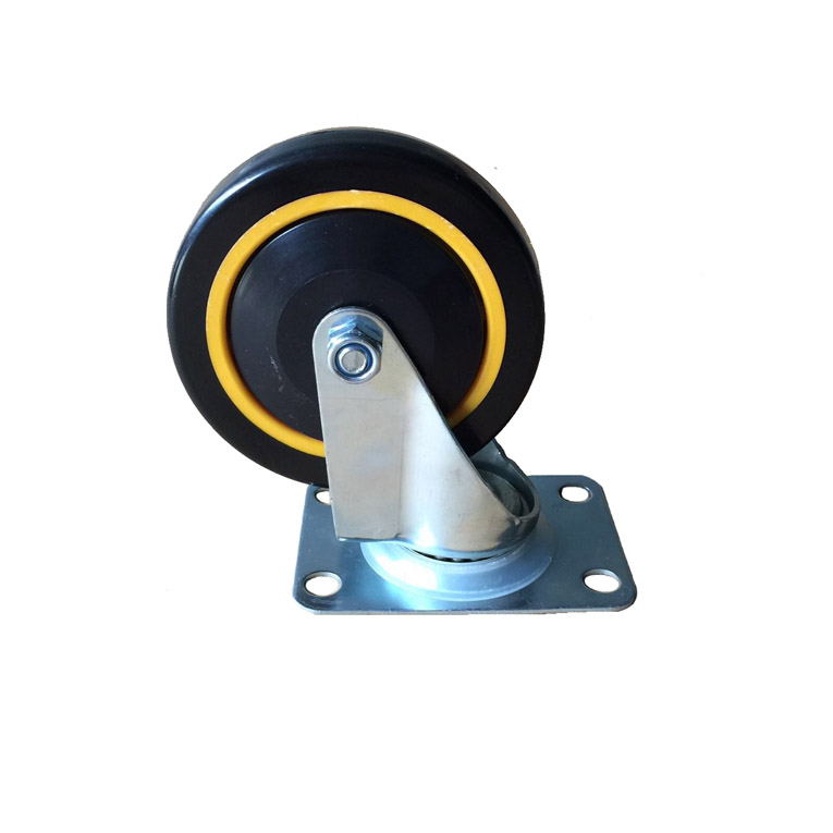 Liyu 300 type flat trolley universal caster wheel 5 inch bearing PU rubber wheel Shanghai shopkeeper recommended direct sales - Taobao