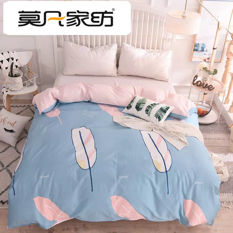 Chăn bông đơn mảnh twill 1,5m1,8x2.0 ký túc xá sinh viên chăn đôi 150 200 bông mùa đông - Quilt Covers