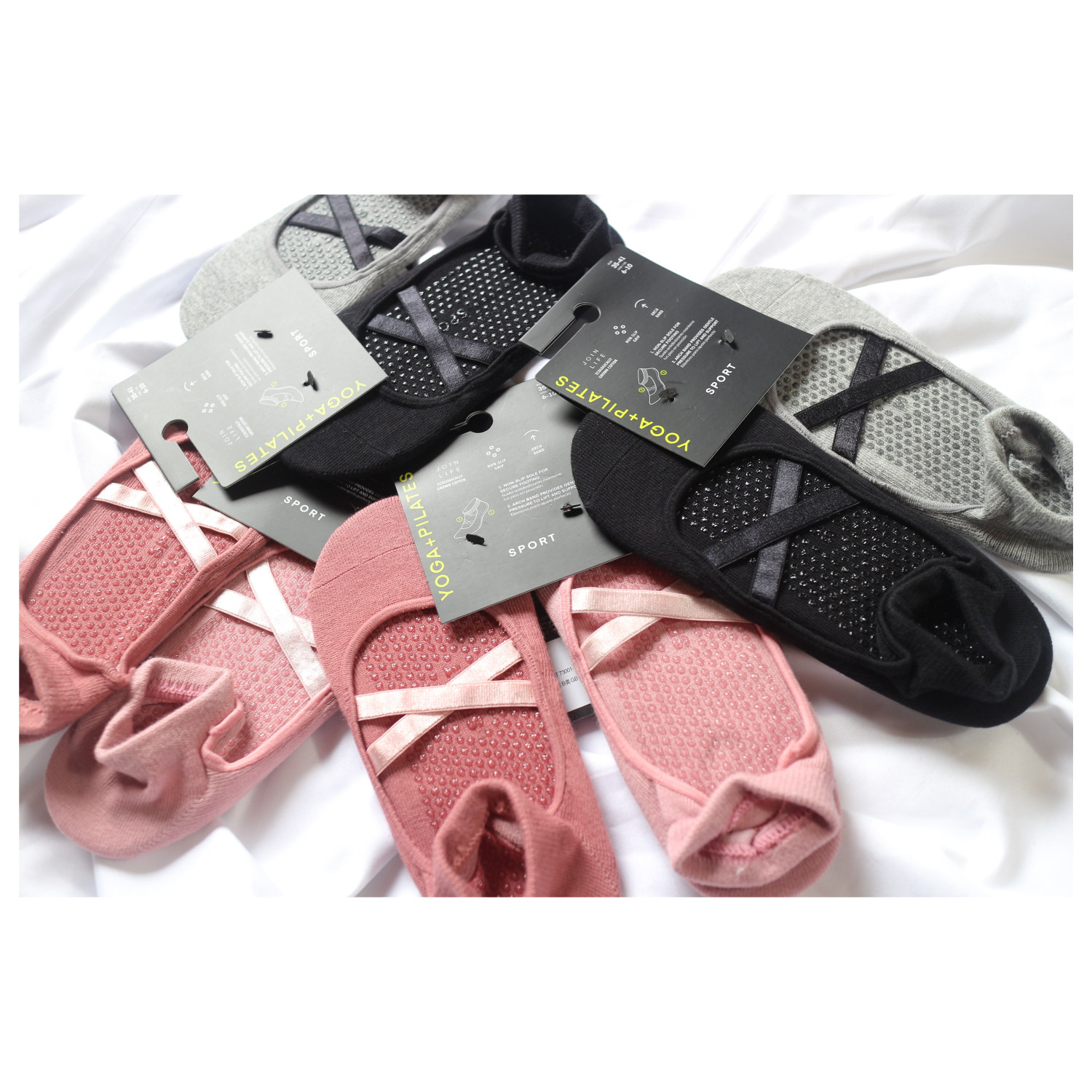 Yoga Socks Prati Professional Sports Socks Spot Gum Cross Strap 2 Double set