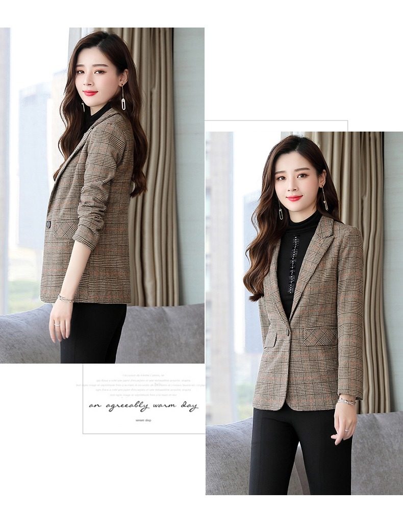 Mùa thu chic nữ thời trang kẻ sọc nhỏ phù hợp với áo khoác nữ phiên bản Hàn Quốc 2018 mới mùa xuân và mùa thu dài tay áo ngắn vest nữ trung niên
