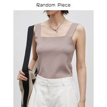 RandomPiece2021 summer new pylon H-shaped base comfortable flat sling knitted vest female Joker