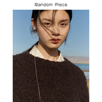 RandomPiece winter alpaca wool base pullover loose round neck sweater women