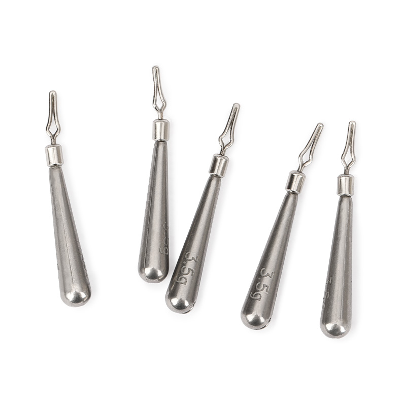 Fishing House Tungsten steel inverted pendant long strip Lua competitive fishing accessories free fishing set high specific gravity lead drop