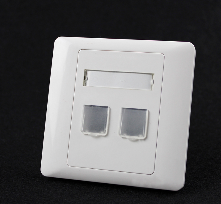 Supply high-quality 86 network information panel Putian style double-port RJ45 module panel can be OEM OEM