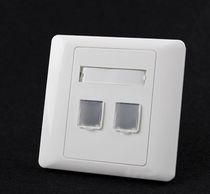 Supply high quality 86 network information panel Putian style double mouth RJ45 module panel can be OEM OEM