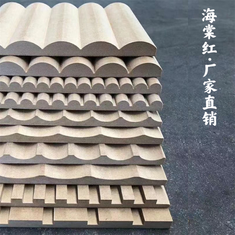 Factory direct sales corrugated board MDF partition inside and outside semicircle indoor furniture background wall outdoor PVC corrugated board