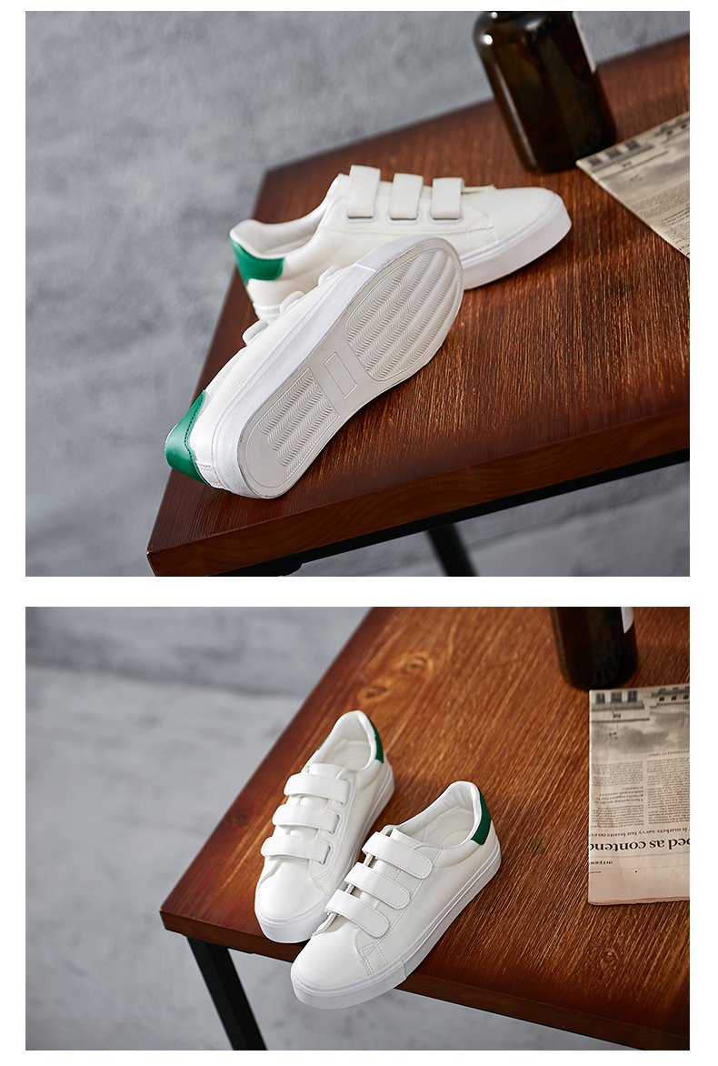 2018 new street beat Velcro giày trắng nữ phiên bản Hàn Quốc của giày vải hoang dã chic khóa giày ulzzang mẫu giầy nữ đẹp