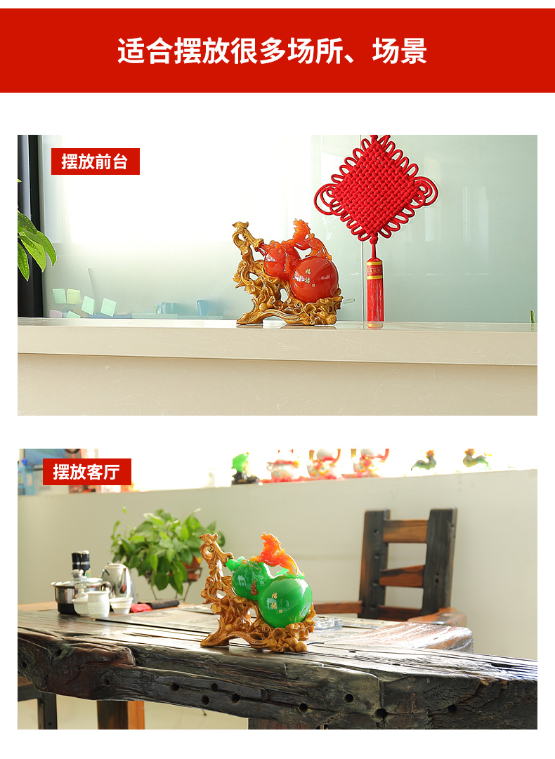 Lucky gourd đồ trang trí thủ công đồ đạc trong nhà tủ rượu phòng khách sáng tạo tân gia trang trí mở quà tặng tủ trang trí phòng khách