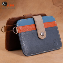 Small Yuan Elephant Wallet Wallet Top Buffalo Driver ID Package Credit Card Bag Short Wallet ID Pack