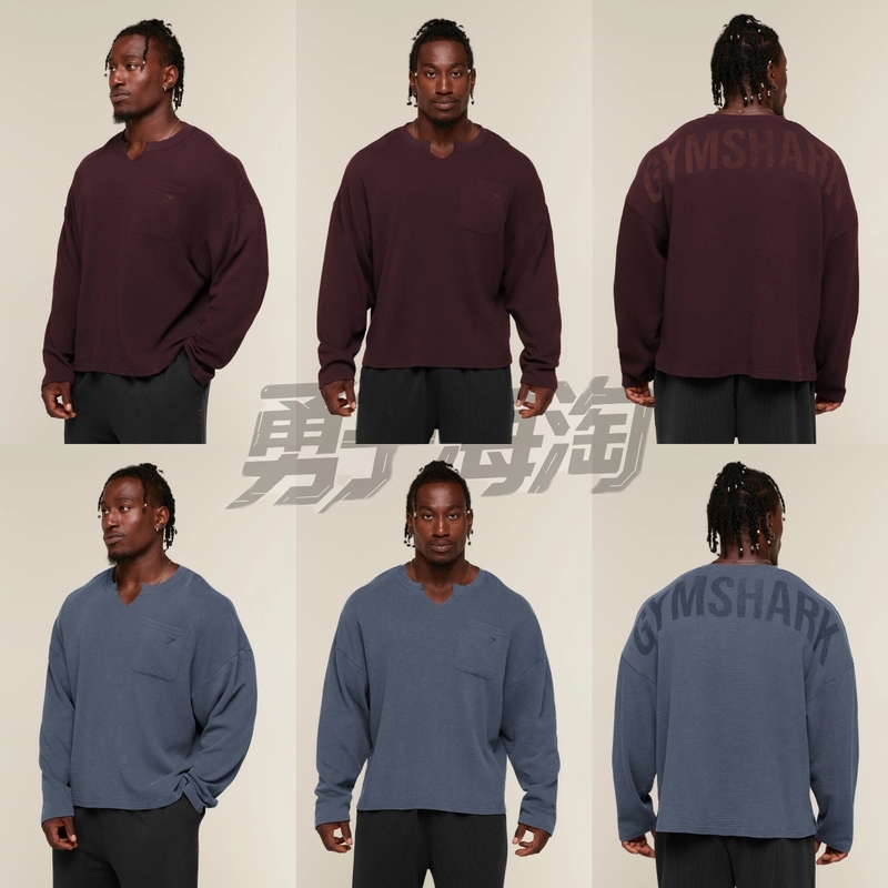 Official Website Purchase Gymshark X Sam Sulek Collaboration T-Shirt for Men, Waffle-Style Loose Long-Sleeve Fitness Sports Shirt Official Website Purchase Gymshark X Sam Sulek Collaboration T-Shirt for Men, Waffle-Style Loose Long-Sleeve Fitness Sports Shirt