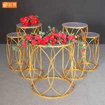 Acrylic Iron Art Cylindrical Dessert Table Shop Windows Wedding props Yingying District Pendulum Wedding Arrangement Cake Racks