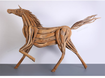 Large Trojan Horse Landing Shopping Mall Space Beauty Chen Museum Art Adornment Sculpture can be made to customize