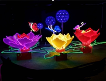 Spring Mid Autumn Street Brightening Outdoor Pendulum DYNAMIC PEONY FLOWER WATERPROOF LOTUS FLOWER STYLING LAMP COURTYARD DECORATIVE LAMP