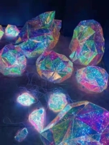 Laser Fiction Cobblestone Pendulum Pieces Ice Corner Stone Wedding Wedding Stone Props Jewelery Shop Window Decoration