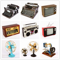 Typewriter Model Retro Old-fashioned Sewing Machine Radio Recording TV Projector Props Pendulum