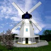 Garden resort soft decoration decoration scenic spot European anti-corrosion wood outdoor large-scale Dutch windmill house customization