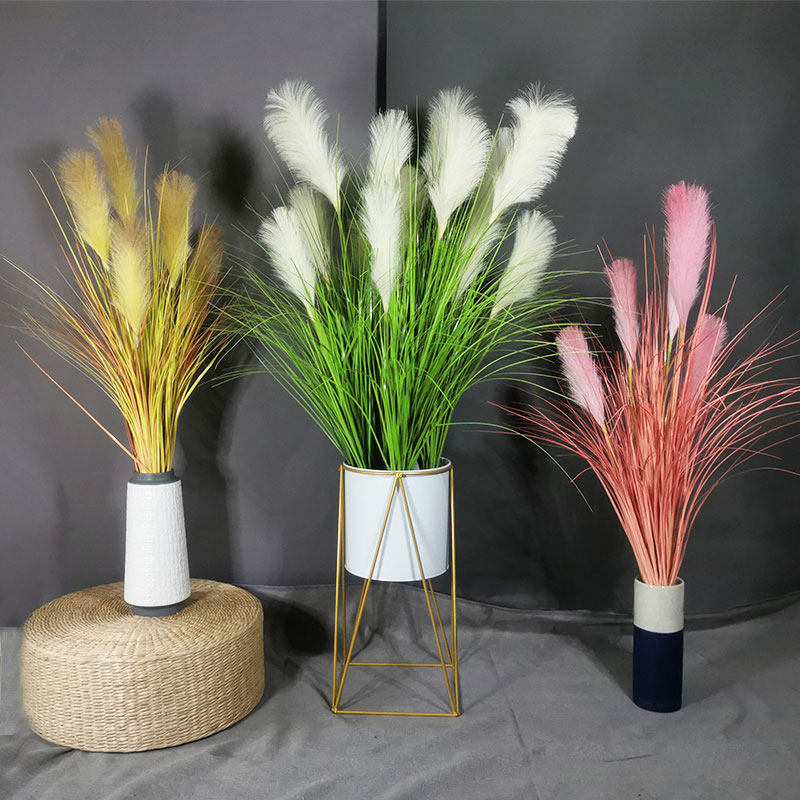 Reed grass simulation simulation of silk flower flower living room to lay the Nord in plush flower decoration placed in the flower interior wedding celebration