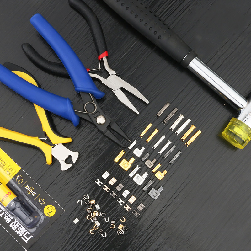Zipper repair tools Accessories repair Double-head zipper latch jack Manual diy tail clip clip buckle stop