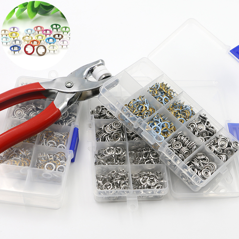 Colored baby invisible brass copper button for four-tip children's mouth towel hollow five-claw button